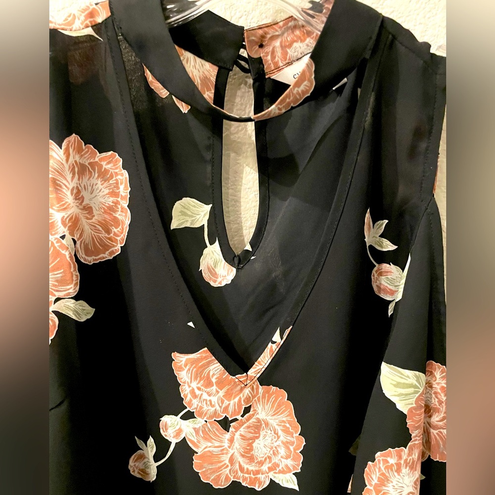 Floral Blouse purchase at Neiman Marcus.